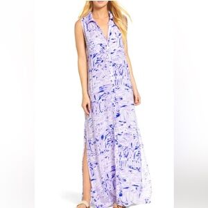 NWT Lily Pulitzer The Ezra Maxi Beach Dress in Lilac